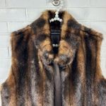 Valerie Stevens Vintage  Multi Brown Faux Fur Vest Size L/XL Photo 1