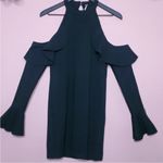 Free People  Sweet Talk Black Off The Shoulder Mini Dress S Photo 4