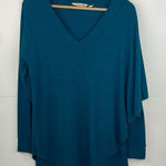 Soft Surroundings  Teal Madeline Tunic light sweater long sleeve size Small Photo 0