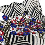 Free People x NEW ROMANTICS Black and White Beaded Mini Shift Dress Photo 4