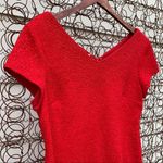 Vintage 90s David Warren red sparkle sheath dress 10 Photo 4