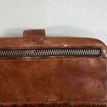 Valenca Holland Brown Woven Distressed Leather Wallet Credit Card ID Holder Photo 4