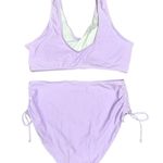 NWOT Lilac Purple Faux Wrap High Waisted Bikini Swimsuit Size Small Photo 1