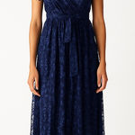 Baltic Born  Marseille Embossed Maxi Dress Small Navy Blue Wedding Bridesmaid Photo 0