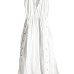 Rosetta Getty White Poplin Button Front Sleeveless Maxi Shirt Dress Size 12 Photo 5