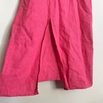 Flax Maxi Dress Sleeveless Tank Long 100% Linen Pink Lagenlook Size Small Photo 2