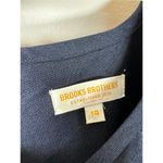Brooks Brothers VTG  Linen Short Dress Tailored Academia 80s 90s Business Navy 14 Photo 3