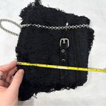 Christian Louboutin Belted Fringe Suede Crossbody Bucket Bag Chain Strap Black Photo 7