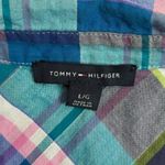Tommy Hilfiger  Plaid Button Up Shirt Women’s Large Multicolor Short Sleeve  Photo 2