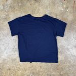 Lucky Brand Women’s XL Navy Blue Graphic Tie-Front Crop T-Shirt Photo 3