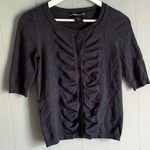 United States Sweaters  Charcoal Ruched Button Up Cardigan S Photo 0