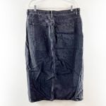 Madewell  Denim Mid Rise Maxi Front Slit Jean Skirt in Lunar Wash Black 32 / 14 Photo 2