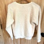 Ann Taylor Cracked Ice Sweatshirt Sweater Winter White. Size Medium. Photo 4