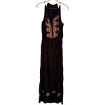 Madewell  Kilim Black Southwestern Beaded Gauzy Maxi Dress Size 0 Photo 2