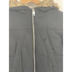 H&M  Divided Womens Size 4 Loose Light Black Hooded Long Puffer Jacket Photo 1