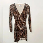 Tiger Mist . Velvet Leopard Mini‎ Dress Wrap Photo 3