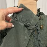 Tough Luv Clothing Army Green Ruffled Zip Up Sweatshirt Dress Photo 6