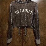 Essue Velvety Cropped Sweatshirt DREAMER hoodie, Photo 2