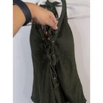 Miss Lola Women’s Olive Green Lace up Halter One Piece Swimsuit Size Large Beach Photo 2