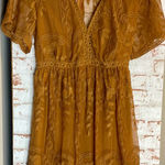 Haute Monde Golden Brown Midi Dress Photo 0