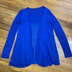 The Limited  Blue Knit Woven Cardigan Long Sleeve Pleated‎ Back Women's Medium Photo 0
