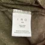 IRO  Liza Distressed Linen Long Sleeve Tee Army Green Photo 7