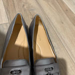 Talbots FRANCESCA TASSELED METALLIC LEATHER DRIVING FLATS SILVER 9 Photo 3