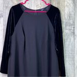 Tommy Hilfiger Size 16W Velvet Sleeve Crewneck Black A-Line Party Cockta… Photo 3