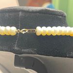 10k Yellow Gold genuine Pearl Necklace signed MP 20” Photo 8