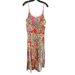 C&C California  Women's Multicolor Linen Blend Strappy Tiered Maxi Dress Size L Photo 2
