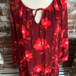 Sonoma Plus Size  Goods For Life Tiered Red Floral Maxi Dress Size XL Photo 3