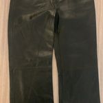 Maje Womens Perry Leather Straight Leg Flared Crop Pants US 0 Black FR 34 -Flaw- Photo 10