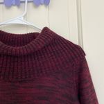 Iz Byer iZ‎ Byer women’s maroon thick knit cowl neck zip sweater XS Photo 1