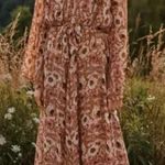 MISA Los Angeles  Gia Maxi Dress Bohemian floral chifffon San Lorenzo Flora L Photo 0