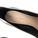 Christian Dior Dior J’Adior Logo Ribbon Black Canvas Slip On Pointed Toe Pumps Size 38 Photo 4
