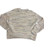 Michael Stars  Sweater Womens X Small Cream Striped Heathered Crew Neck Cotton Photo 1