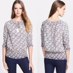 Tory Burch Nadia Embroidered Leaf Smocked Peasant Top Blouse Tassel Size 4 Photo 1