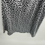 Bebe Floral Daisy Printed Satin Cowl Neck Midi Dress Black White Medium Dainty Photo 12