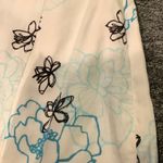 Ann Taylor White, Blue & Black Floral Print Skirt Photo 5