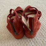 Eileen Fisher  Suede Ankle‎ Strappy Pumps Strap Heels Pointed Toe Rust Size 6 Photo 5