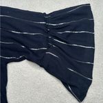 Libby Edelman : Black and Metallic Stripe Flare Sleeve Blouse Photo 6