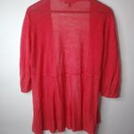 Eileen Fisher  LP Linen Shrug Dark Coral Open Light Cardigan Petiite Photo 4