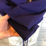 American Vintage fitted purple wool blazer gold accent open front size 4 Photo 8