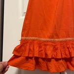 Theory Orange Linen Midi Dress - Adjustable Straps (Size S) Photo 3