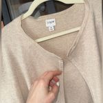J.Crew  Juliette collarless sweater blazer cardigan open coat cotton oatmeal sand Photo 2