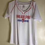 Majestic Womens 2x Philadelphia phillies mlb baseball jersey style shirt Photo 0
