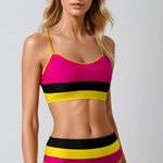 Jordan Emme  Bikini Swimsuit High Waist Striped Retro Sexy Small‎ Photo 0