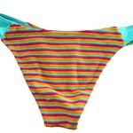 CUPSCHE Terry Multi color Striped Bikini Set Size Medium NEW Blue Photo 3