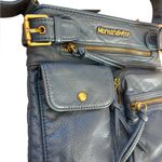 Montana West  Crossbody Bag for Women Soft Washed Faux Leather Multi Pocket Blue Photo 4