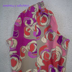 Garnet Hill One Piece Swimsuit floral print, pink purple, women size 8 Photo 6